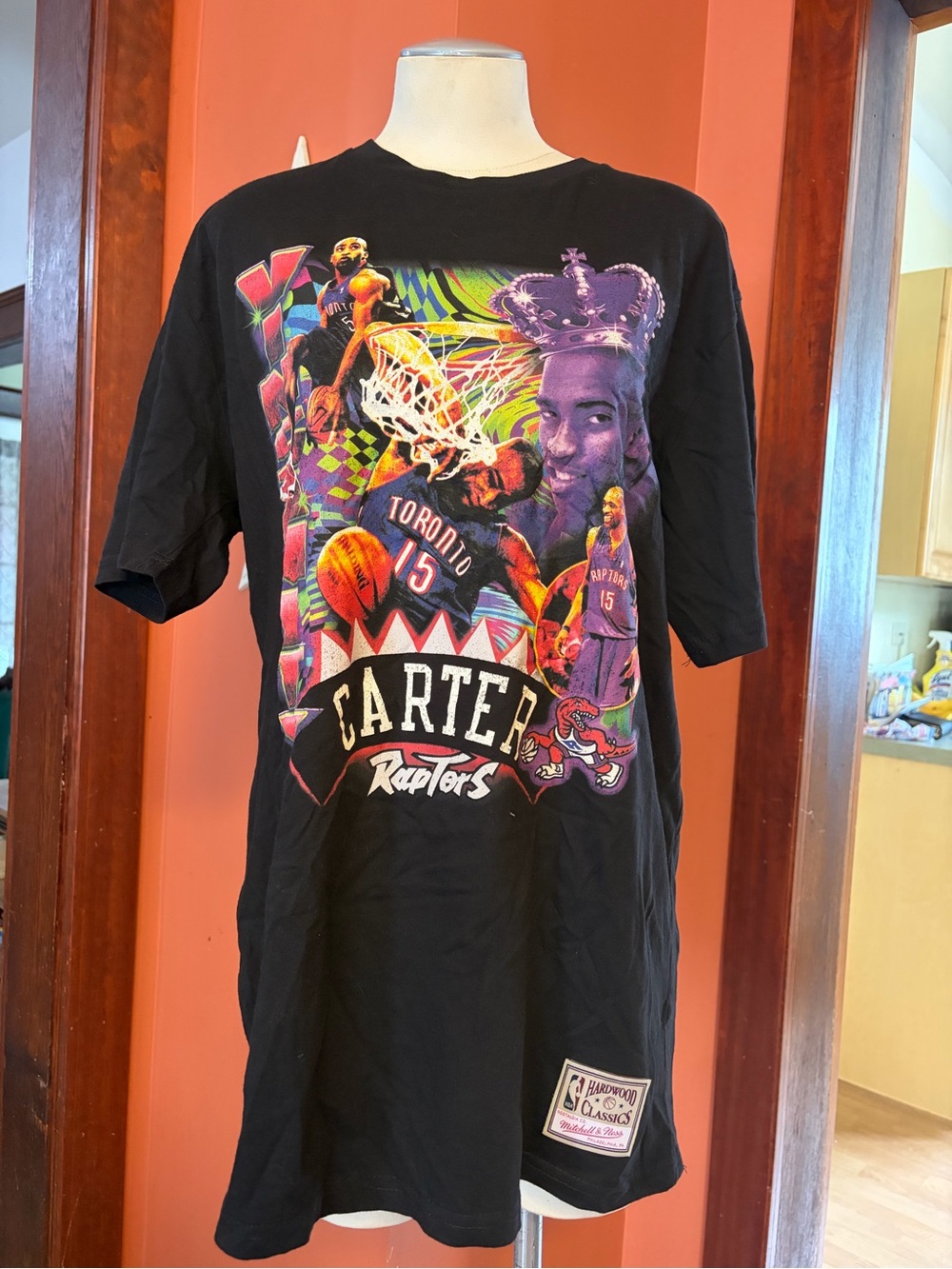 Vintage Vince Carter Toronto Raptors Mitchell Ness Graphic NBA T Shirt